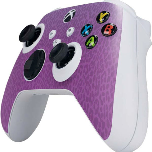 Cheetah Print Purple and Blue Xbox Series S Controller Skin